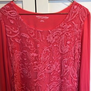 Soft Surroundings Adele Silk Tunic Top size Medium